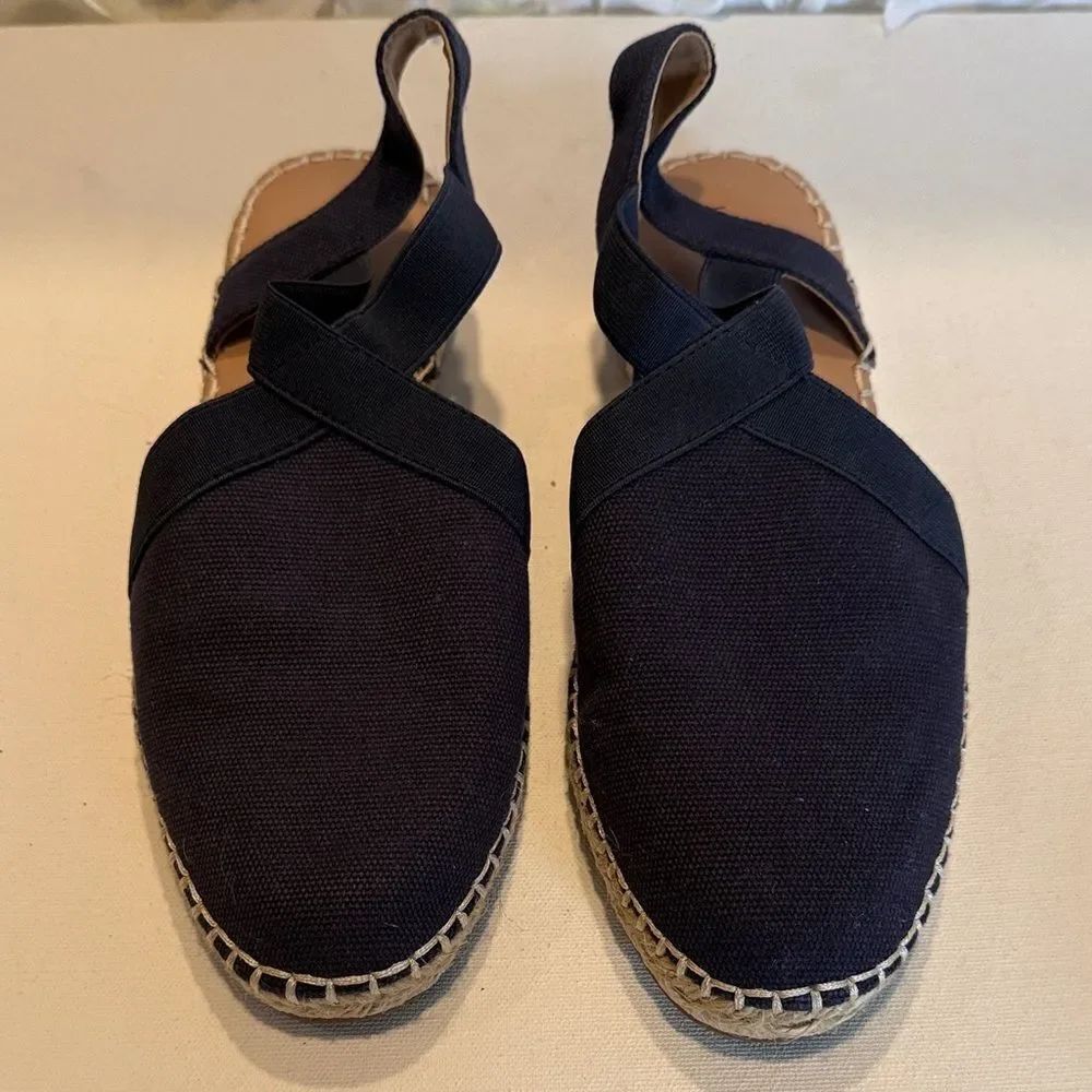 Lucky Brand Black Espadrille Slingback Flats